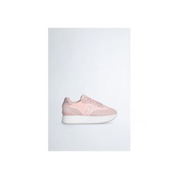 Pantofi sport cu insertii de piele intoarsa cu platforma