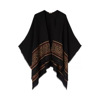 Poncho supradimensionat cu model