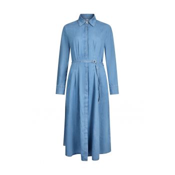 Rochie-camasa midi din denim cu buzunare