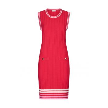 Rochie cambrata cu striatii - fara maneci