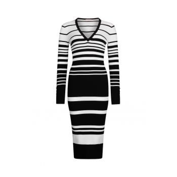 Rochie din tricot cu dungi