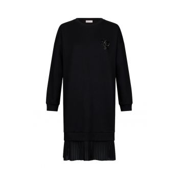 Rochie mini dreapta cu terminatie cu pliuri