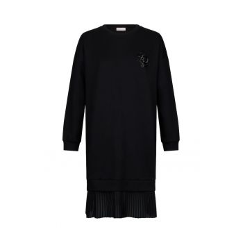 Rochie mini dreapta cu terminatie cu pliuri