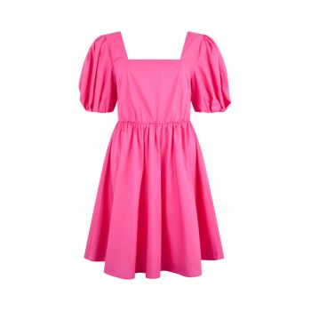 Rochie mini evazata cu maneci scurte bufante