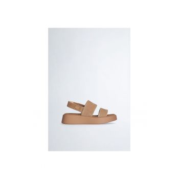 Sandale de piele intoarsa cu velcro