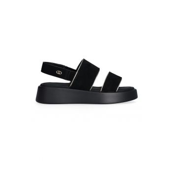 Sandale din piele intoarsa cu velcro