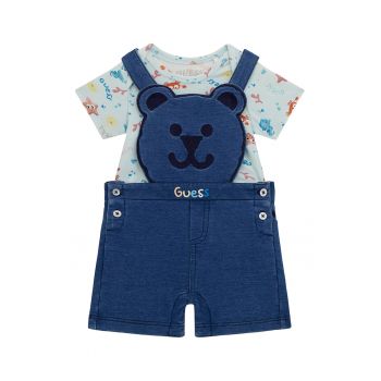 Set de body si salopeta din amestec de bumbac - 2 Piese
