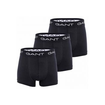 Set de boxeri cu banda logo in talie - 3 perechi - Negru -