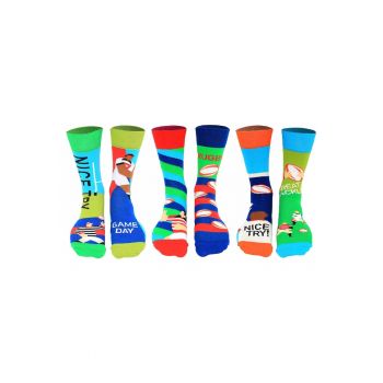 Set de sosete lungi cu imprimeu - 6 piese
