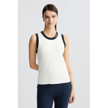 Top din tricot cu striatii