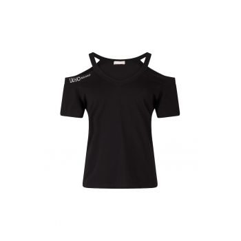Tricou cu decolteu pe umeri si decolteu in V