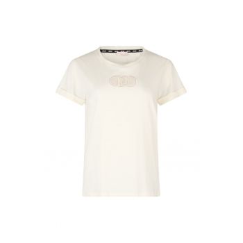 Tricou cu decolteu rotund si monograma