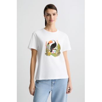 Tricou de bumbac cu imprimeu grafic