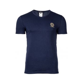 Tricou de casa cu decolteu la baza gatului si logo