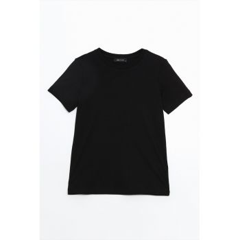 Tricou din bumbac cu model uni