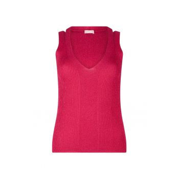 Tricou slim fit cu decolteu in V