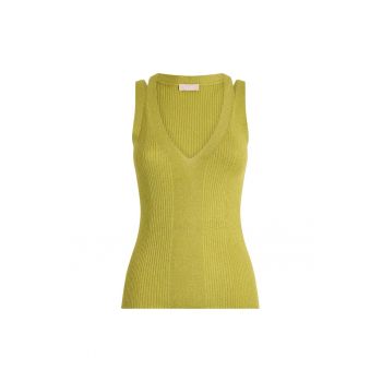 Tricou slim fit cu decolteu in V