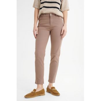 Blugi crop cu talie medie