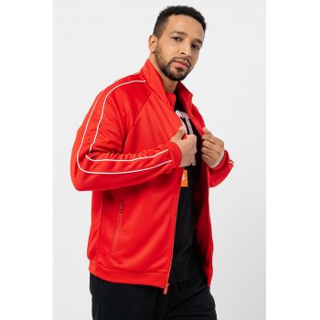 Bluza sport cu fermoar si maneci raglan