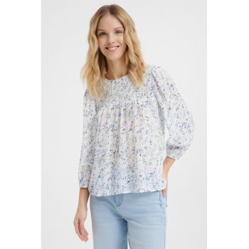Bluza striata cu model floral