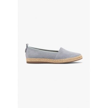 Espadrile de piele intoarsa cu varf rotund