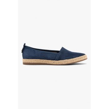 Espadrile de piele intoarsa cu varf rotund