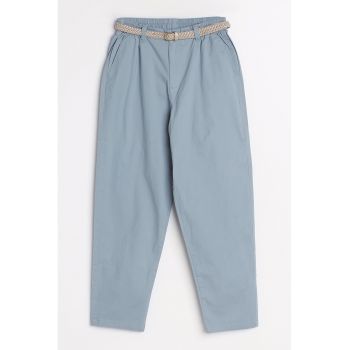 Pantaloni chino cu talie inalta