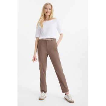 Pantaloni chino drepti cu buzunare oblice