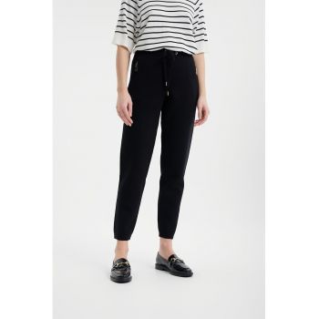 Pantaloni crop cu buzunare cu fermoar