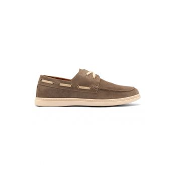 Pantofi boat de piele intoarsa