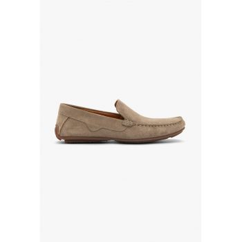 Pantofi loafer din piele cu talpa aderenta