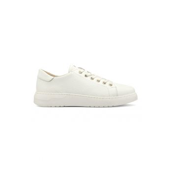 Pantofi sport de piele cu aspect granat Nora