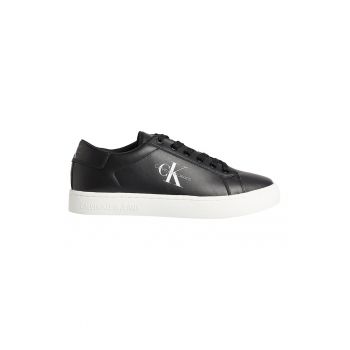 Pantofi sport din piele cu imprimeu logo lateral