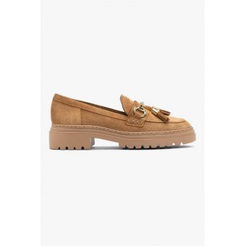 RYLKO - Pantofi loafer din piele intoarsa cu detaliu metalic