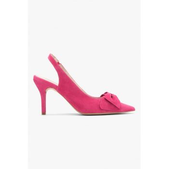 RYLKO - Pantofi slingback din piele intoarsa cu varf ascutit Phoebe
