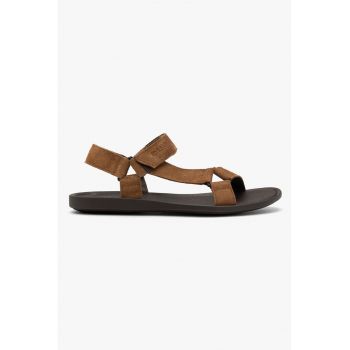 Sandale din piele intoarsa cu velcro