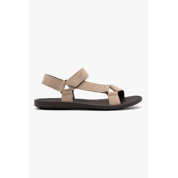 Sandale din piele intoarsa cu velcro