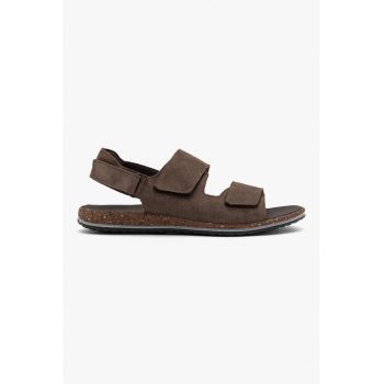 Sandale din piele intoarsa cu velcro