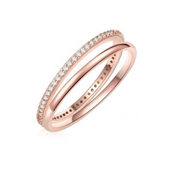 Set de inele placate cu aur de 14K - 2 piese
