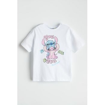Tricou cu imprimeu cu Stitch