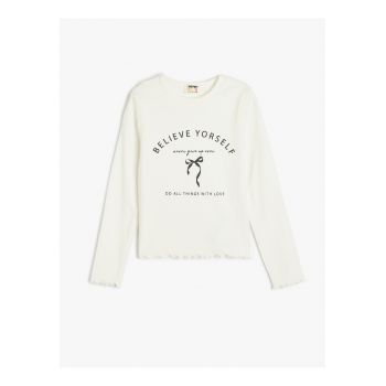 Bluza din amestec de bumbac cu model grafic