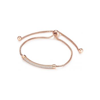 Bratara ajustabila placata cu aur rose de 14K 32013