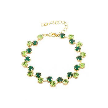 Bratara placata cu aur de 18K si decorata cu zirconia