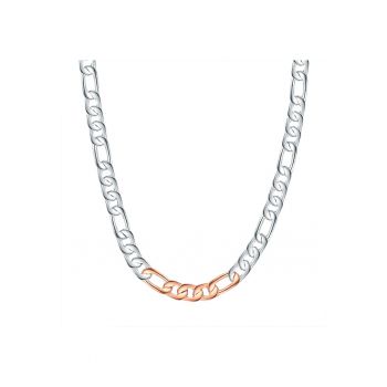Colier-lant in doua nuante placat cu aur de 14K