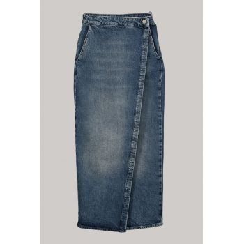 Fusta din denim cu croiala dreapta