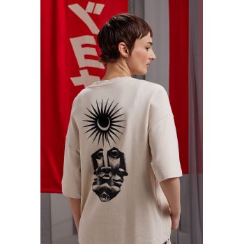 Medicine tricou din bumbac culoarea bej