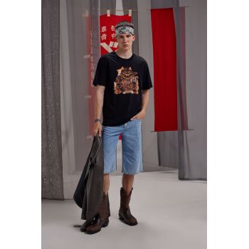 Medicine tricou din bumbac culoarea negru, cu imprimeu