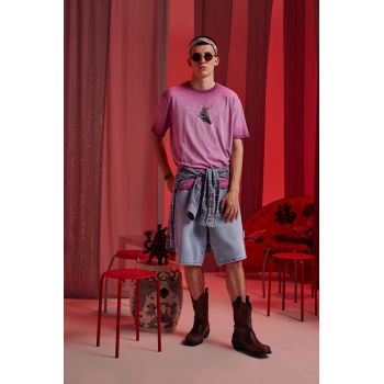 Medicine tricou din bumbac culoarea roz, cu imprimeu