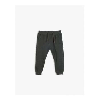 Pantaloni de trening din bumbac cu model uni