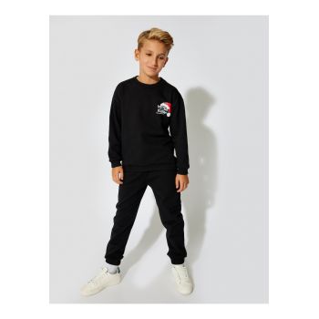 Pantaloni de trening uni cu talie ajustabila
